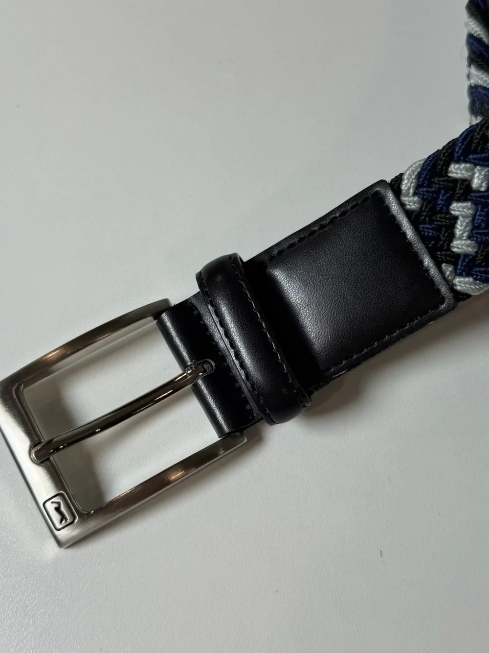 PGA Tour XL 42-44 Navy Gray Braided Woven Men's Golf Stretch Performance Belt